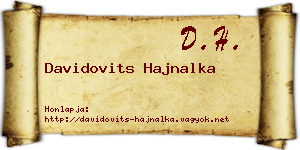 Davidovits Hajnalka névjegykártya